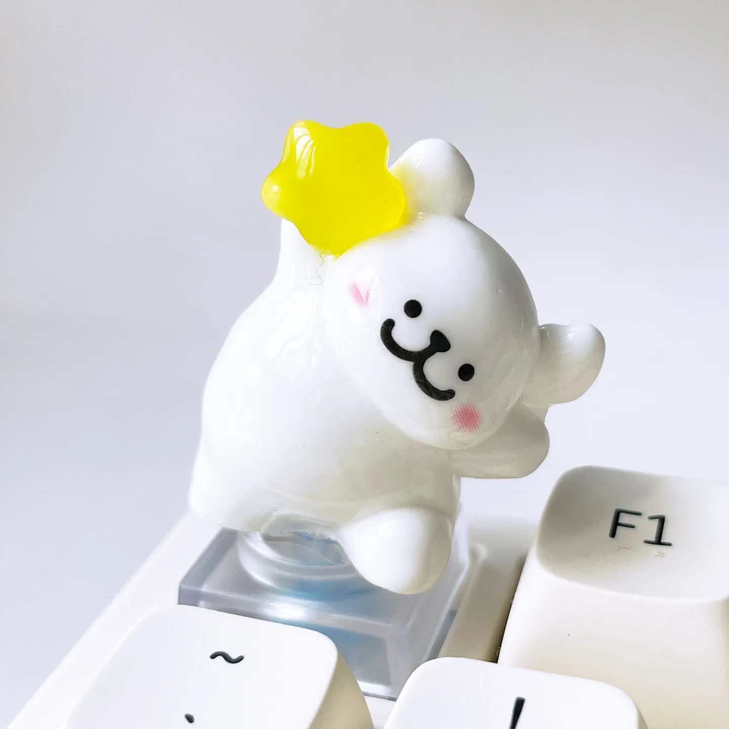 Cute and Creative Line Puppy Keycaps Translucent Love Puppy Keycaps Gaming Mechanical Keyboard Cross Axis Gift Keycaps