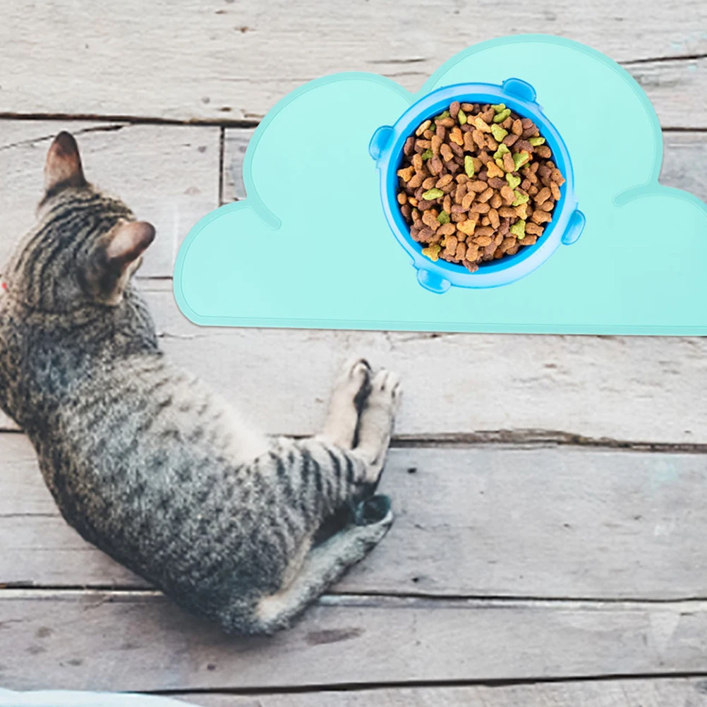 

4Pcs Silicone Pet Food Mat Reusable Puppy Feeding Placemat Dog Cat Bowl Mat Non-Slip Decorative Pet Feeding Supplies