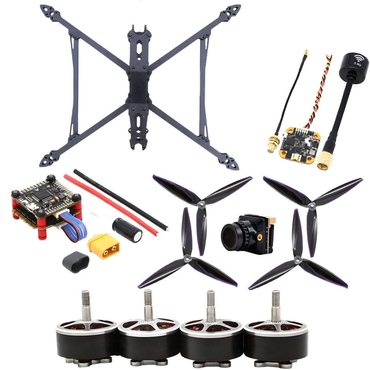 Corrida Drone Peças Kit Set, óculos, grande carga e longa resistência, Mark4, 10 "FPV UAV, 4,3"