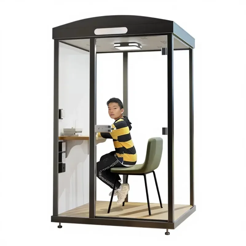 for Movable Steel Soundproof Meeting Room Office Negotiation Lounge Commercial Silent Cabin Recording Studio
