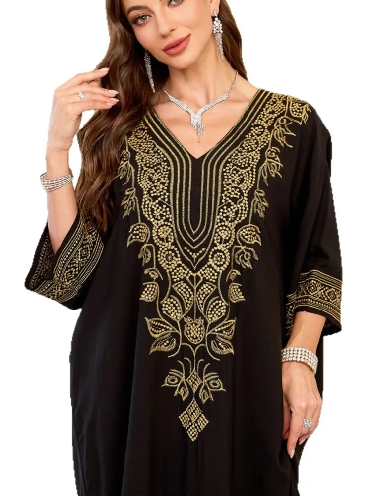 Letnie narzutki damskie na strój kąpielowy, szlafroki z rękawem 3/4, stroje kąpielowe, nowe haftowane sukienki maxi na wakacje na plaży, narzutki, 2026