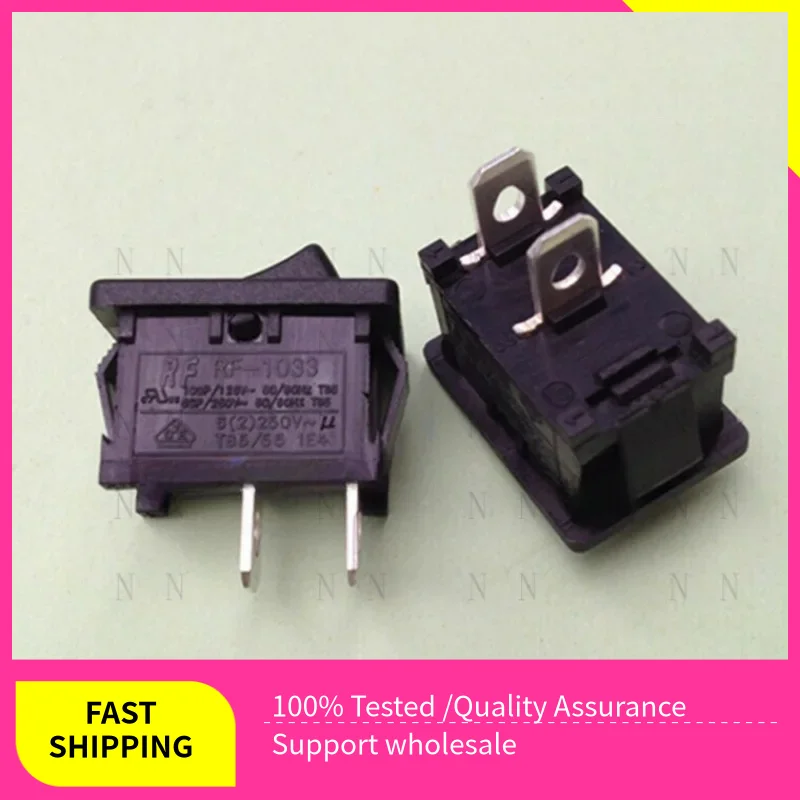 Z 2pcs RF FOR RONG FENG RF-1033 Rocker Switch 2Pins 2 Positions 6(2)A 250VAC