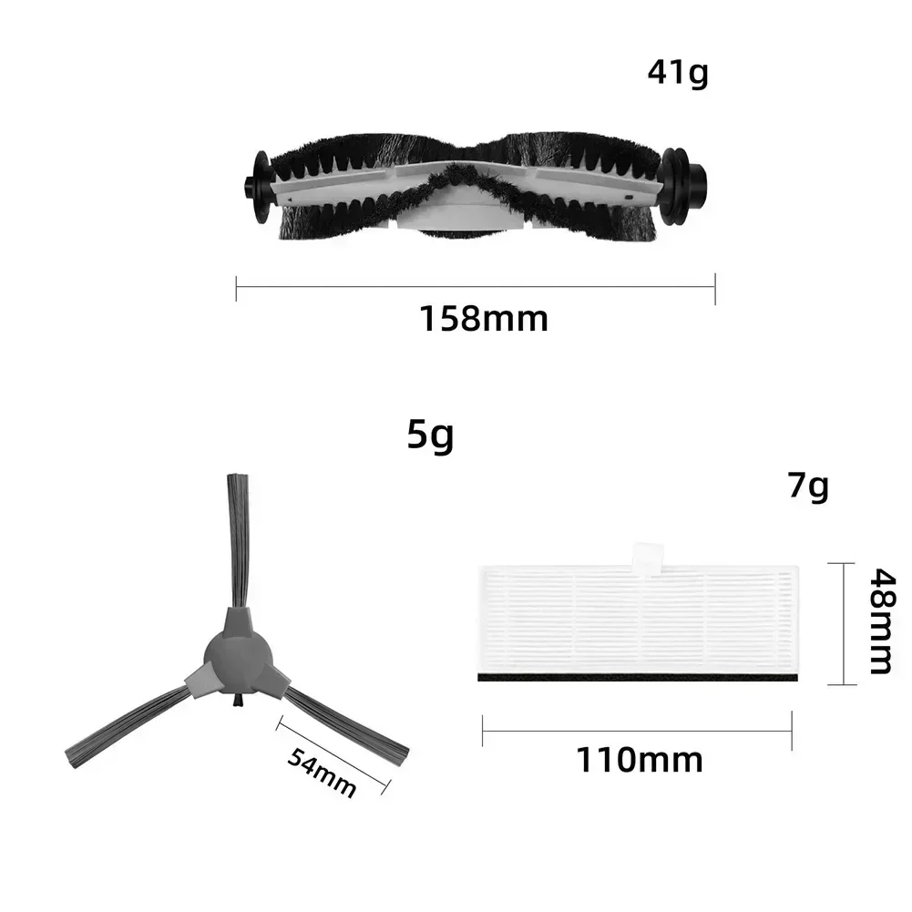 

15pcs Main Roller Side Brush Filters For Ionvac 2000 Robot Vacuum Cleaner Access Household Cleaning Tool Spare Part