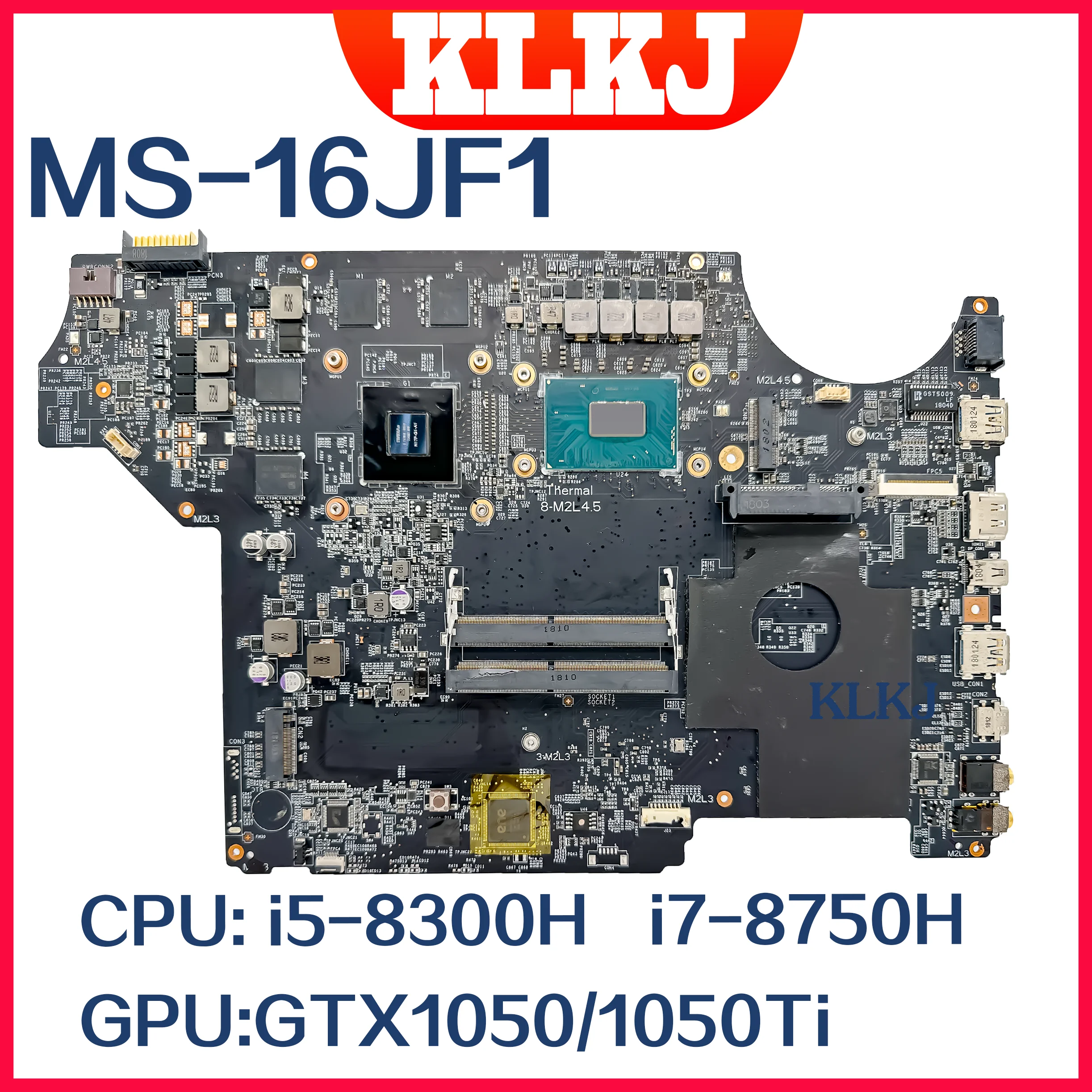 Placa base Dinzi MS-16JF1 para MSI GF62 8RC 8RD MS-16JF1 placa base para ordenador portátil con i7-8750H i5-8300H GTX1050/1050Ti 100% prueba OK