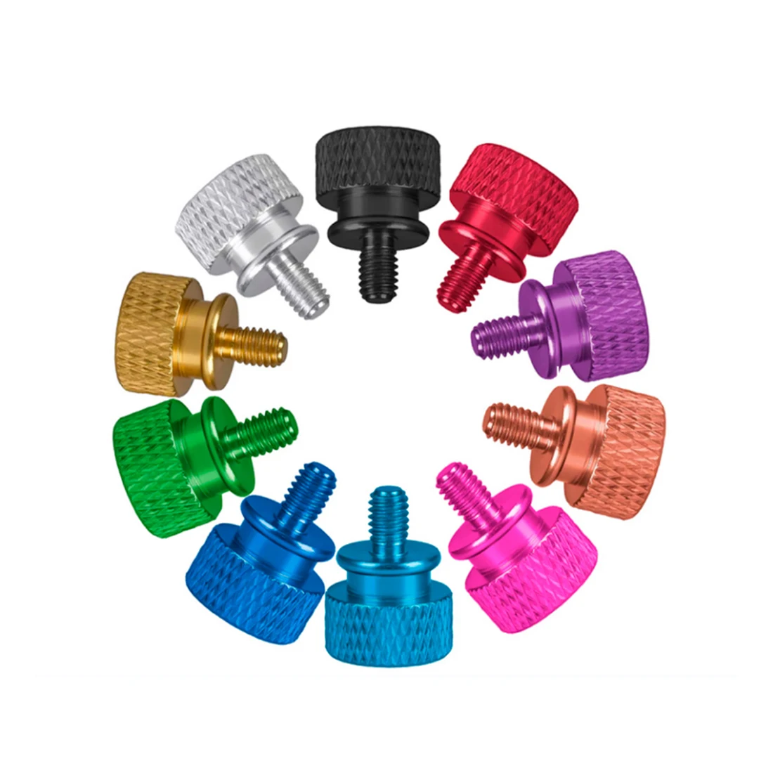 

Anodized Aluminum Step Thumb Screw 6#-32x6/M3.5 Knurled Hand Screw for Computer Case