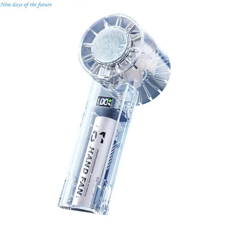 199 Speed Adjustable Mini Desk Fan With Semiconductor Cooling 10m/s And Transparent Design E65A