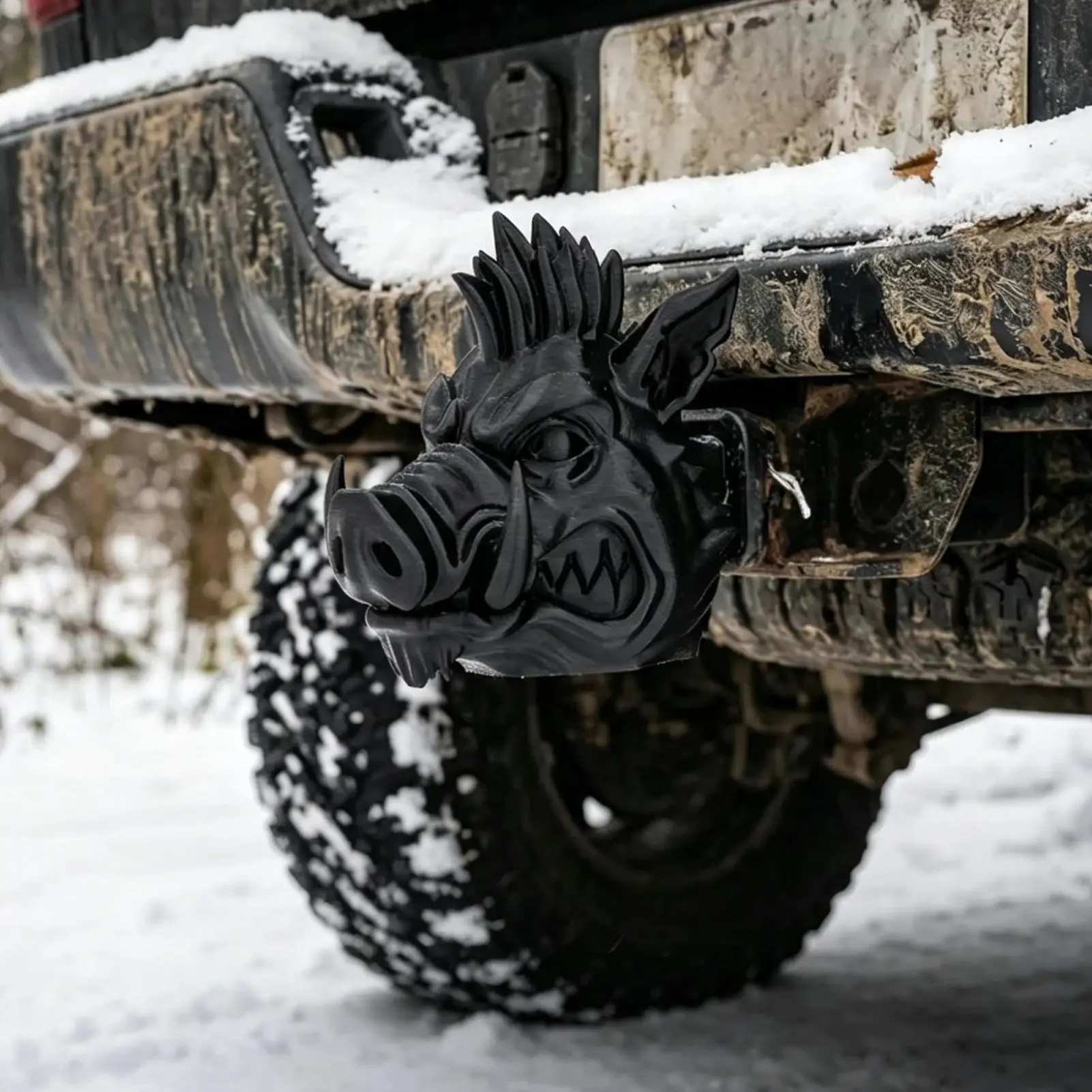 Hitch Cover Bison Shape Coupling Protector For Towing Waterproof Hitch Covers For Trailer Truck RV Vehicle Garage Camping