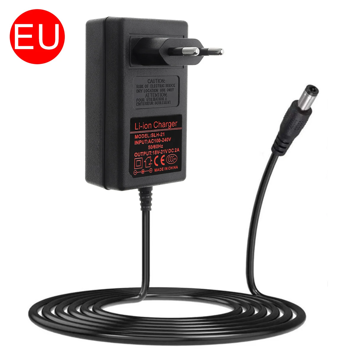 Cargador de batería de litio de 21V 2A, destornillador eléctrico de 18V 5Series 18650, adaptador de corriente de cargador de pared de batería de