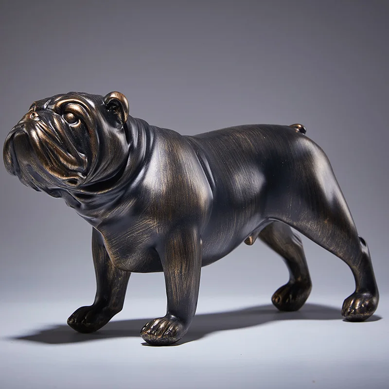 

Imitation Copper Greyhound Dog Resin Statue Simulated Animal Figurine Craft Home Office Table Centerpiece Decorative Accessories