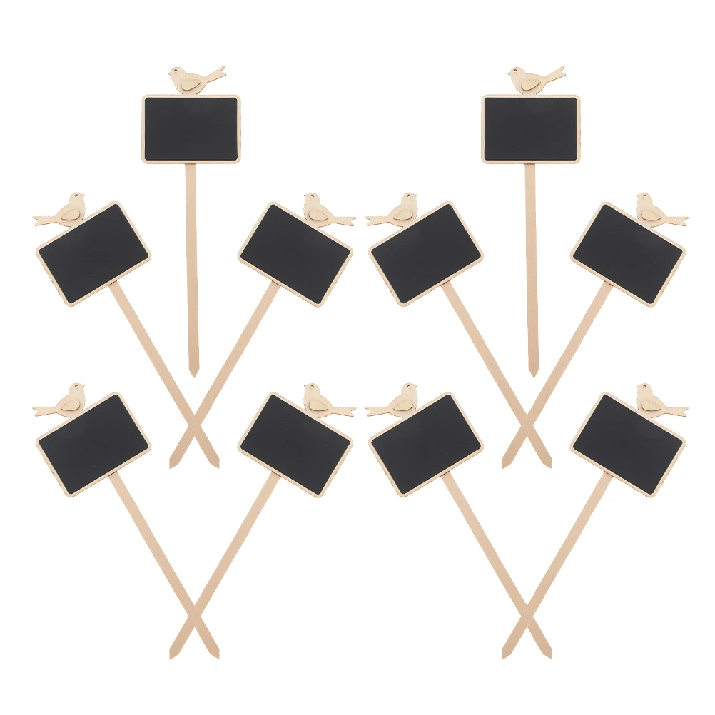

10pcs Mini Blackboard Plant Labels Durable Garden Markers Signs Potted Plants Chalkboard Stake Reusable Herb Planter Indoor
