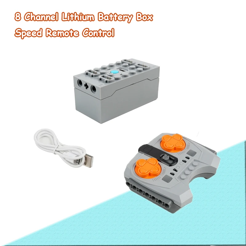 

8 Channel Speed Remote Control Technology Building Blocks Lithium Battery Box Motor Power Function Modified PF Bricks DIY Parts