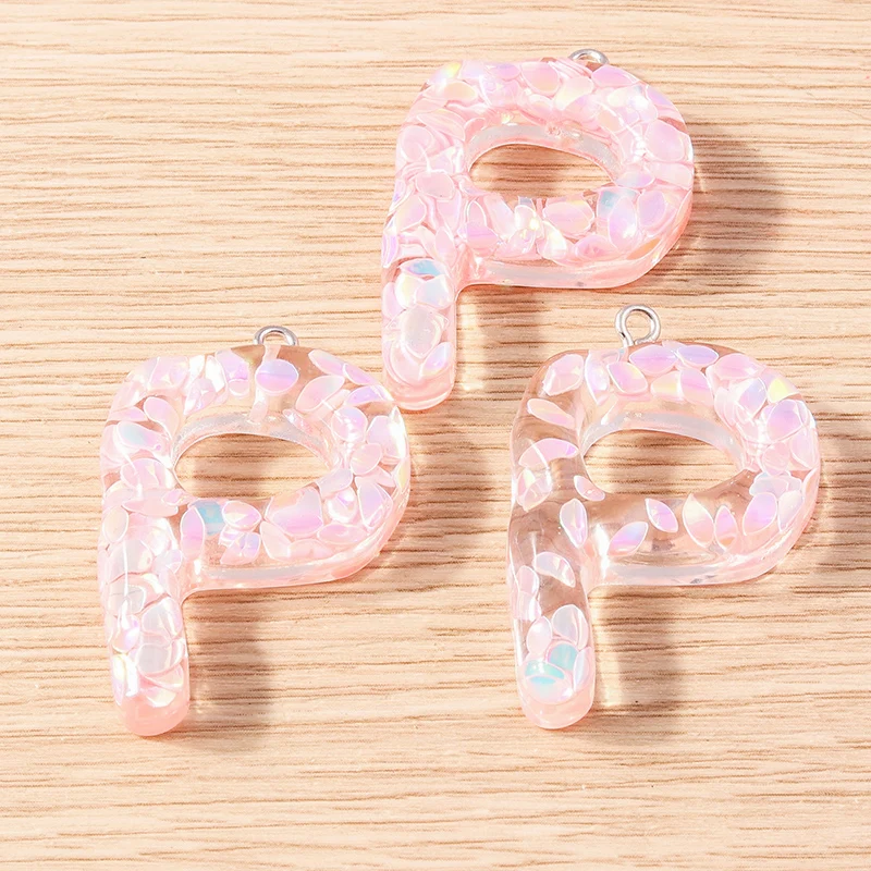 5 Stück Harz-Buchstabenanhänger in Bonbonfarben, 26 Buchstaben von A bis Z, zum Basteln von Schmuck, Ohrringen, Anhängern, Halsketten, Armbändern, für DIY-Projekte und als Geschenk. – Detail 19