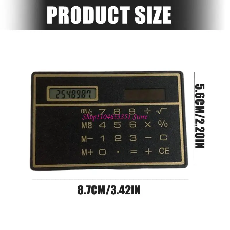 Thin Solar Power Pocket Calculator 8 Digit Lightweight Design Easy To Carry For Accountants Students Professionals
