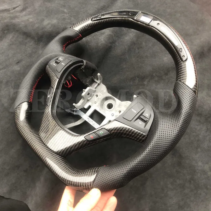 OEM Cuatomized Carbon Fiber Sports Steering Wheel Alcantara compatible for Hyundai Rohens Coupe 2012-2020