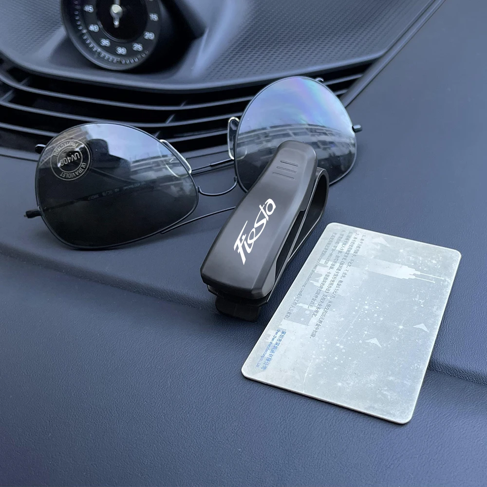 For Ford Fiesta mk5 mk7 mk8 mk4 mk6 1995-2011 2012 2013-2021 Accessories Auto Sun Visor Sunglasses Clip Card Ticket Holder