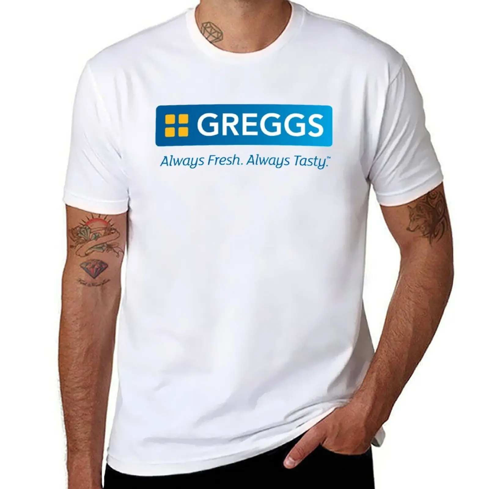 

Футболка greggs, мужская роскошная хлопковая футболка, мужская футболка из 100% хлопка