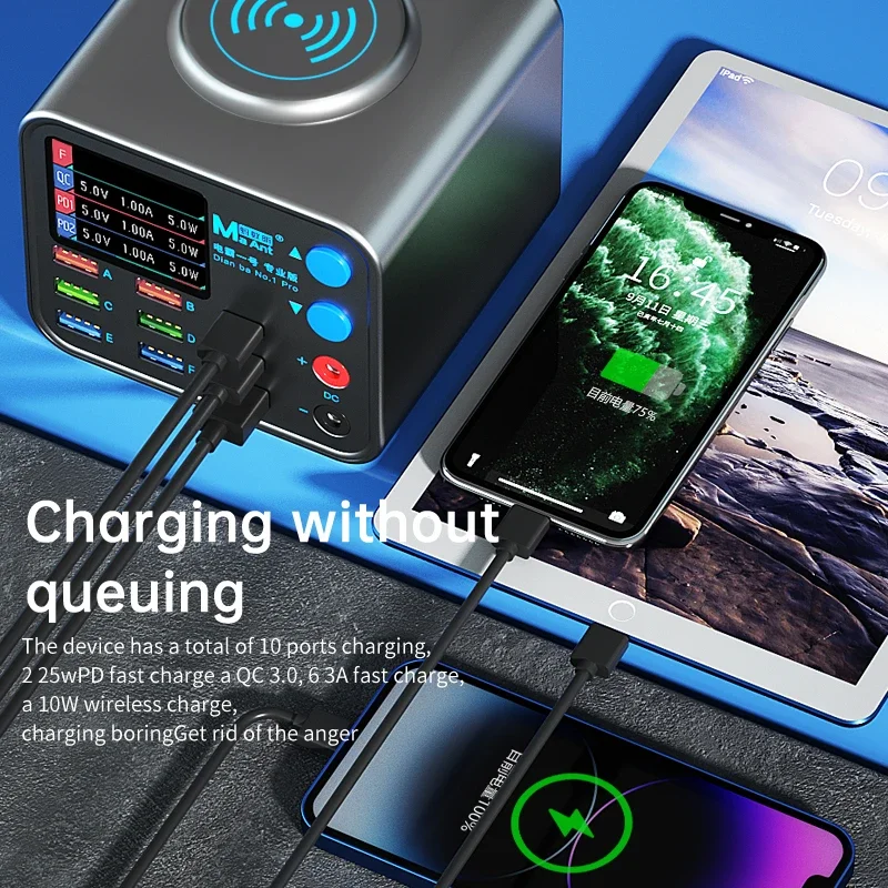 MaAnt DianBa NO.1 Pro DianBa No.2 PD QC3.0 Fast Charging Station Wireless Charging Overload Protection for iPhone Samsung Xiaomi