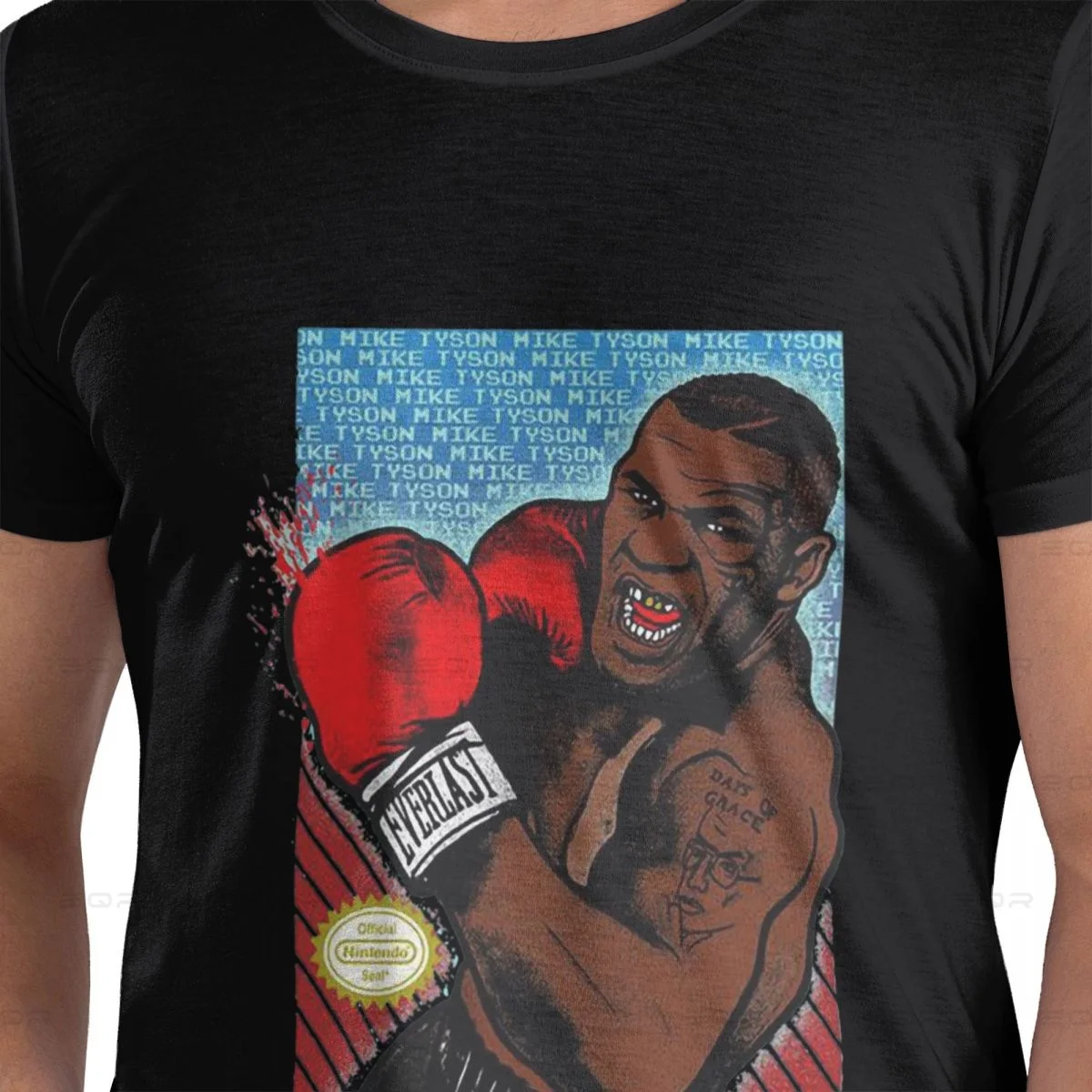 Mike Tyson Boxing Retro Boxing Men's round neck Oversized T-shirt,Modern,Tee shirt Novelty all the year round Gift