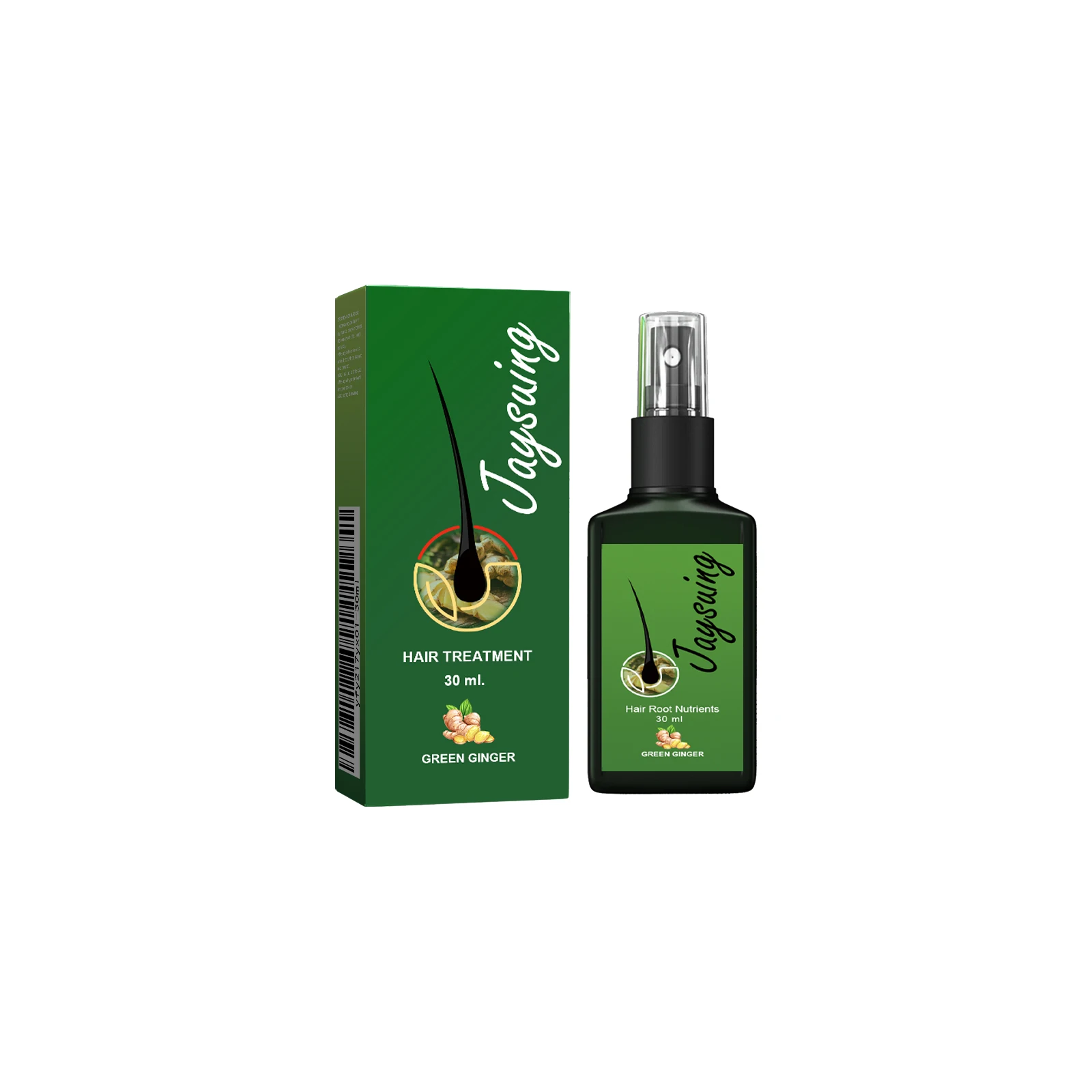 Spray na szybki wzrost włosów, przeciwko łysieniu, zagęszczający, wzmacniający, nawilżający, wygładzający włosy, naprawiający rozdwojone końcówki, przeciw puszeniu, esencja do pielęgnacji skóry głowy z imbirem.