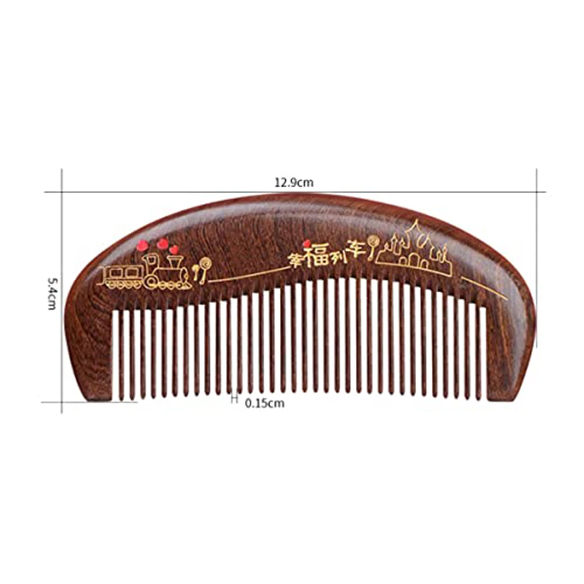 Sandalwood Hair Comb Scalp Relax Acupoint Massager Portable Wooden Handle Comb Anti-static Styling Tool