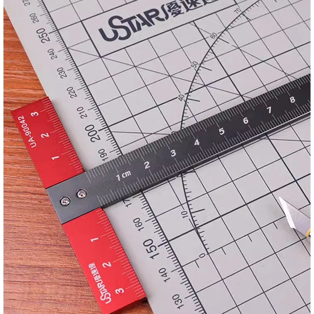 Aluminum T Type Right Angle Ruler T Square for Drawing DIY Crafts Model Building Tool Measuring Cutting Scribing Tools