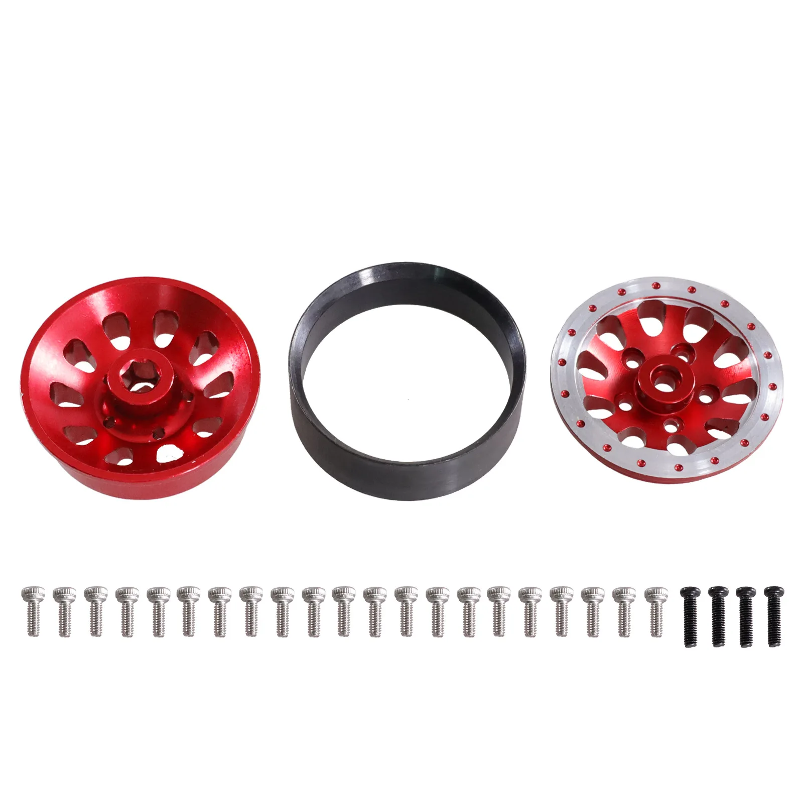 Set De 4 Cubos De Rueda De Metal Para Coches RC 1/12 – Repuesto Para MN D90 D91 D96 D99S, Adaptador Hexagonal De 5 Mm, Color Plateado
