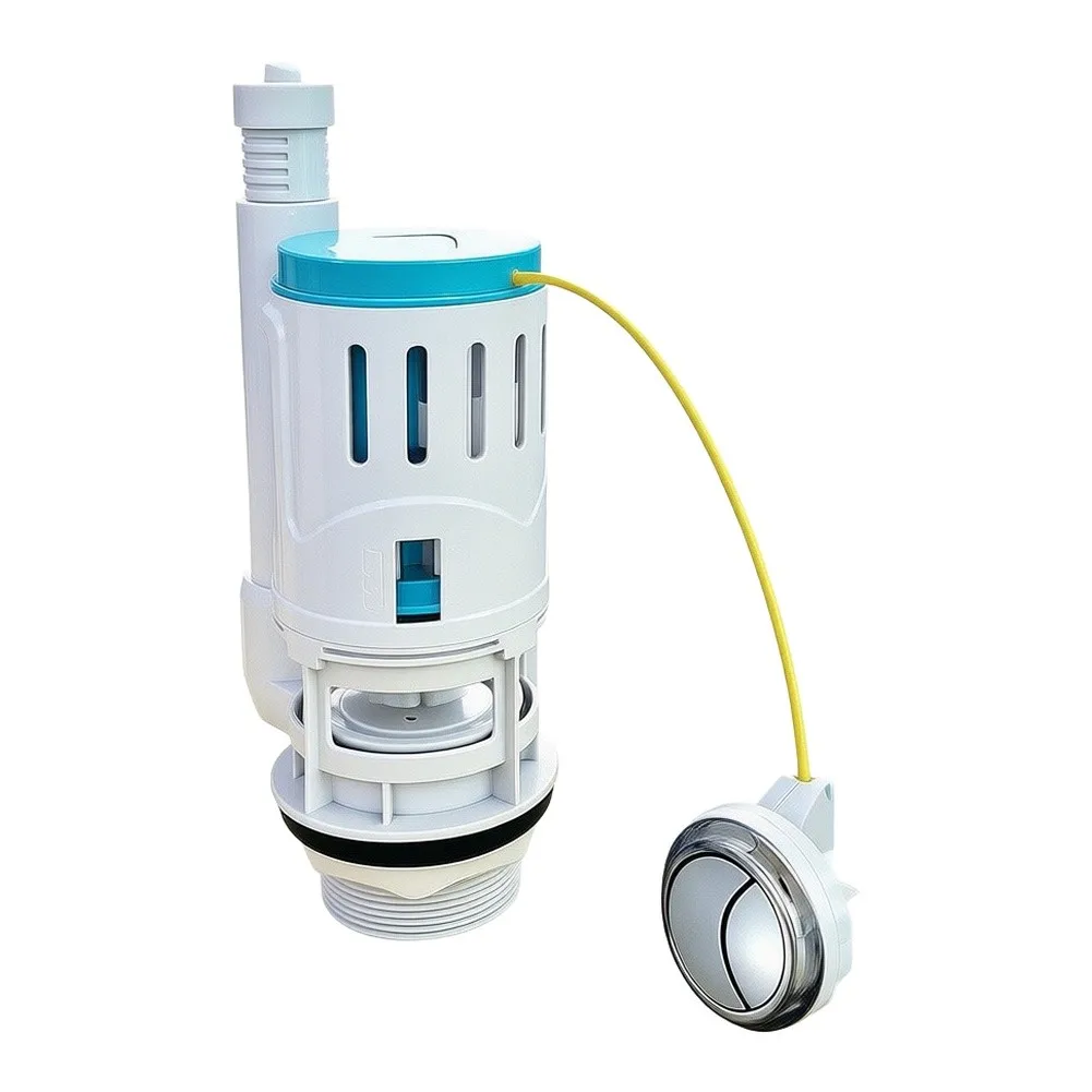 Cable Operated Dual Flush Valve Mechanism for Toilet Tank Water Saving Full Half Flush System 220mm Min Height