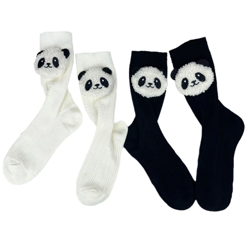 Cartoon Socks Novelty Funny Socks 3D Panda Socks Cotton Booties Socks Casual Ankle Socks for Womens