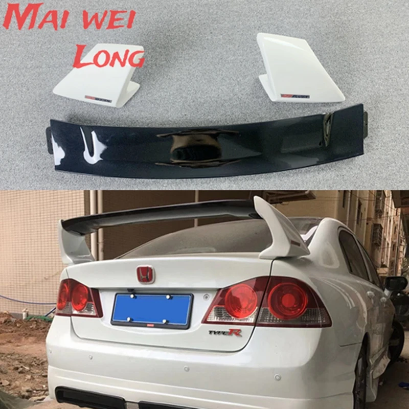 

For Civic City Accord Spoiler 2006-2015 Honda Civic FD2 Spoiler ABS plastic Material Car Rear Wing Color Rear Spoiler