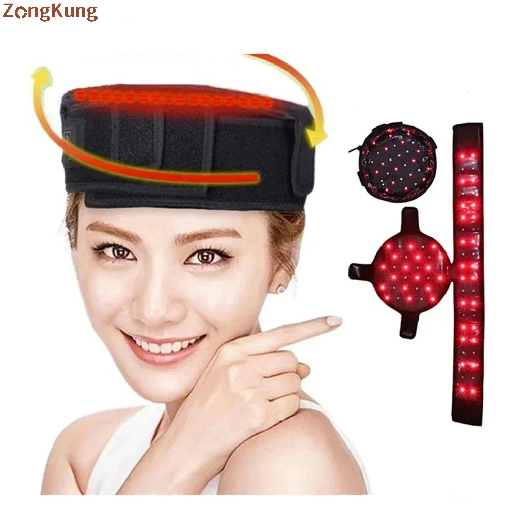 

USB Rechargeable LED Red Light Hair Growth Treatment Anti-hair Loss Infrared Light Hair Growth Cap Promote Hair Growth Care Cap