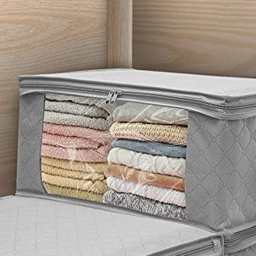 

3 PCS Storage Box Printed Quilt Bag Printing Oxford Cloth Blanket Clothes Clothing