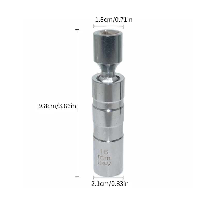 14MM/16MM Thin Wall Magnetic Swivels Spark Plug Socket Magnetic Thin Wall 12-Point Joint 3/8inch Drive Wrenches Tool