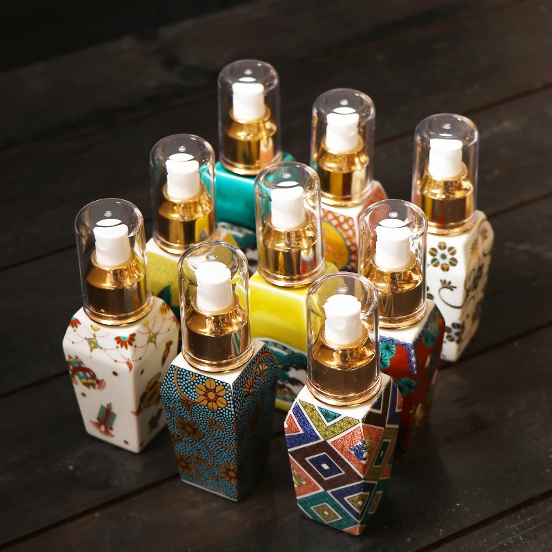 Japan Kyushu Ceramics High-End Perfume Bottle, Portable Travel Dispenser, Spray Empty Bottle