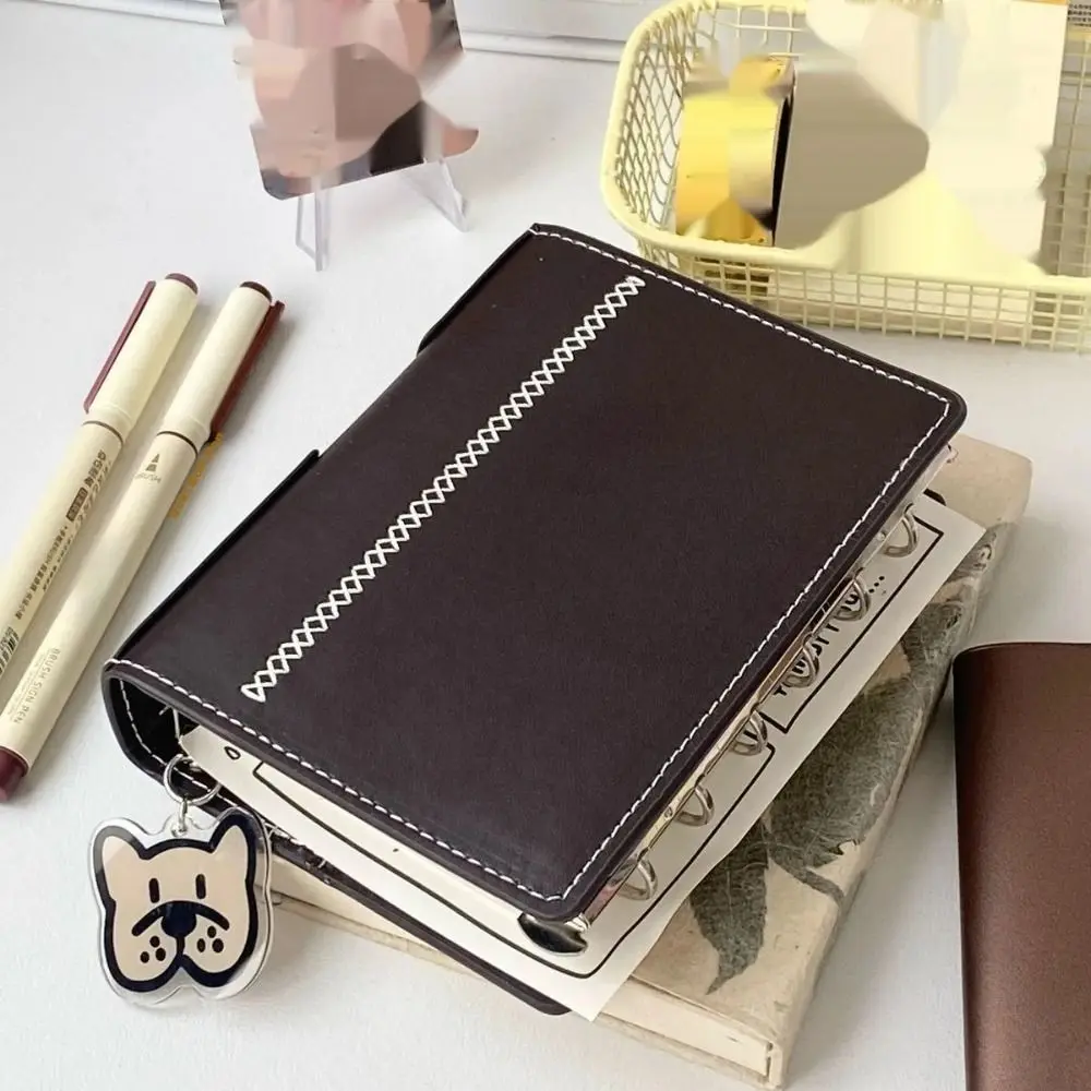 Neue A7 Braune Leder-Notizbücher Kawaii Tragbare Handbuchständer Verdickte Innenseite Taschenbücher