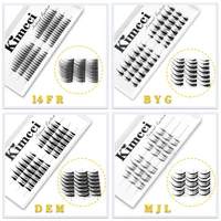 Kimcci ​ Pestañas postizas profesionales 3D MIX DIY volumen ruso extensión de pestañas individuales de visón mechones postizos segmentados