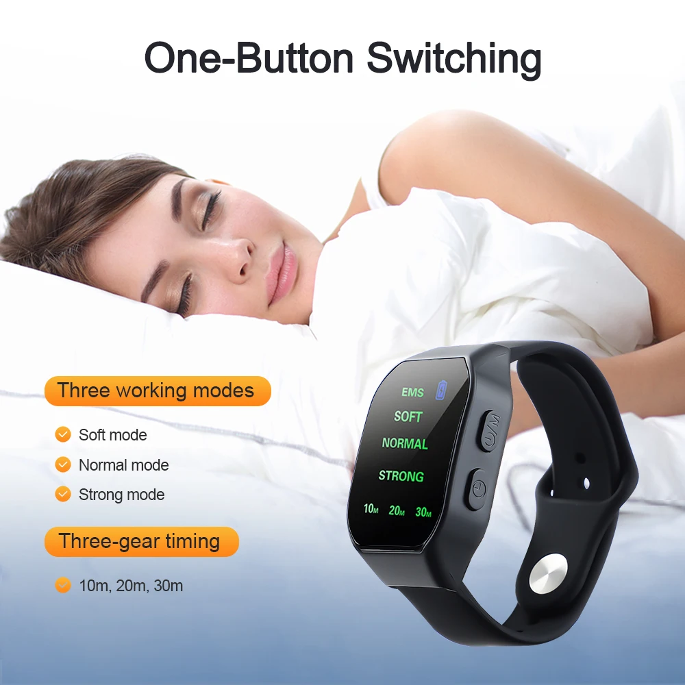 Sleep Aid Watch EMS Microcurrent Pulse Acupoint Stimulation Anti-anxiety Insomnia Pressure Relief Hand Massager Sleeping Device