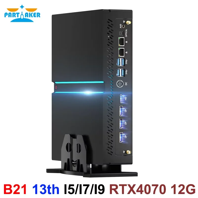 Gaming Mini PC 13th Gen Intel I9 13900F I7 13700F 13400F NVIDIA RTX 4070 12G Windows 11 Gamer Computer Mini Tower Desktop WiFi6