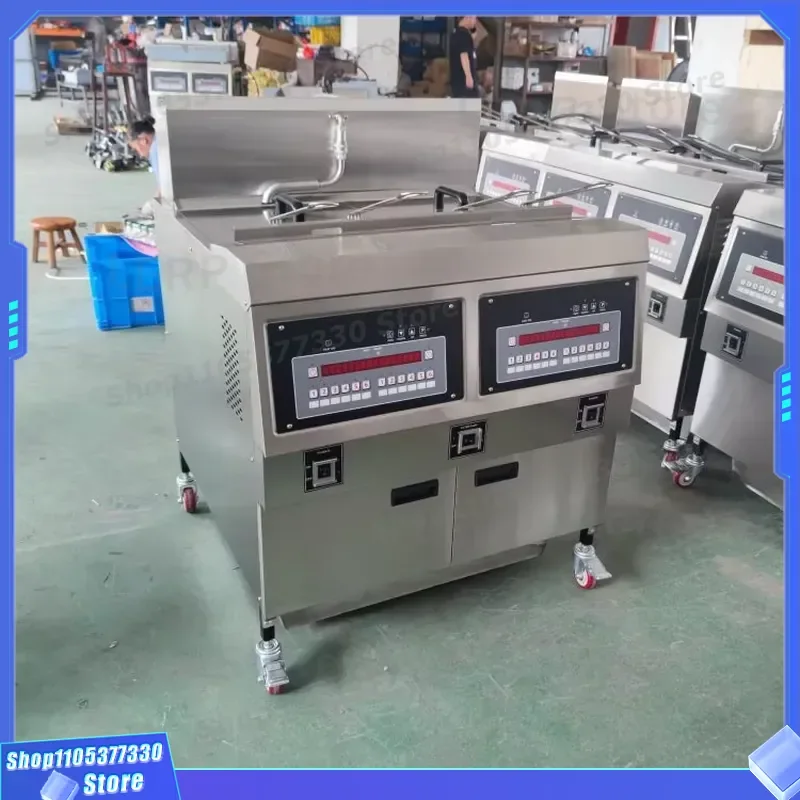 Commercial Double Tank Electric Deep Fryer Gas Powered Restaurant Hotel Kitchen Equipment Food Store Use New Condition High