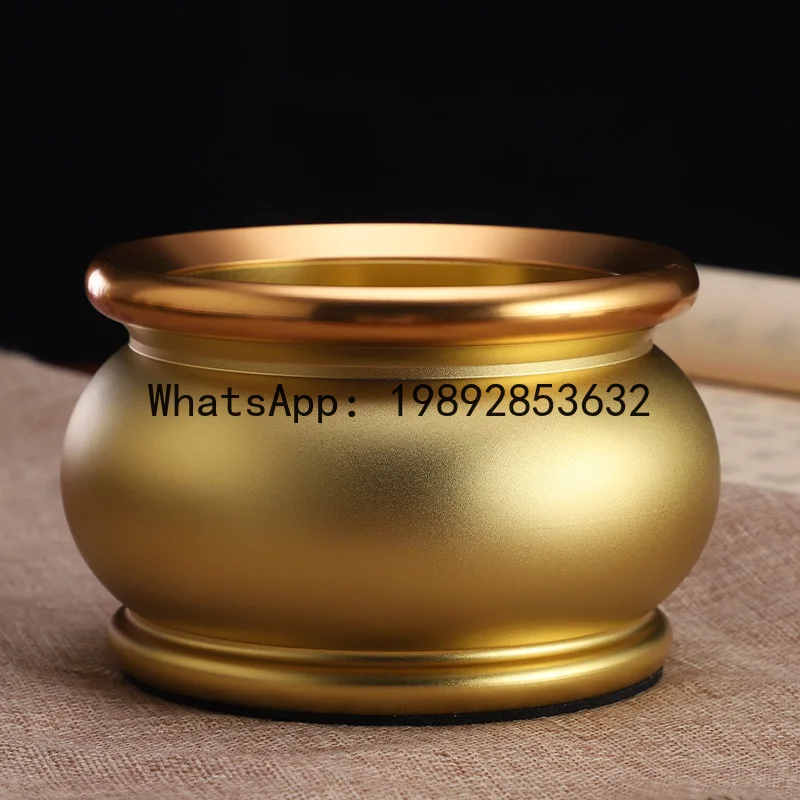HYS handicrafts plain surface supply set vase fruit plate incense burner water cup home Buddhist hall copper
