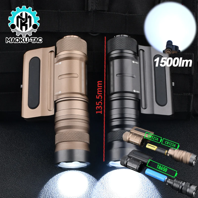 

Tactical OWL Flashlight Optimized Weapon Light Metal Airsoft Flashlight 1500 Lumen 20mm Rail Hunting Light Cloud Defensive Torch