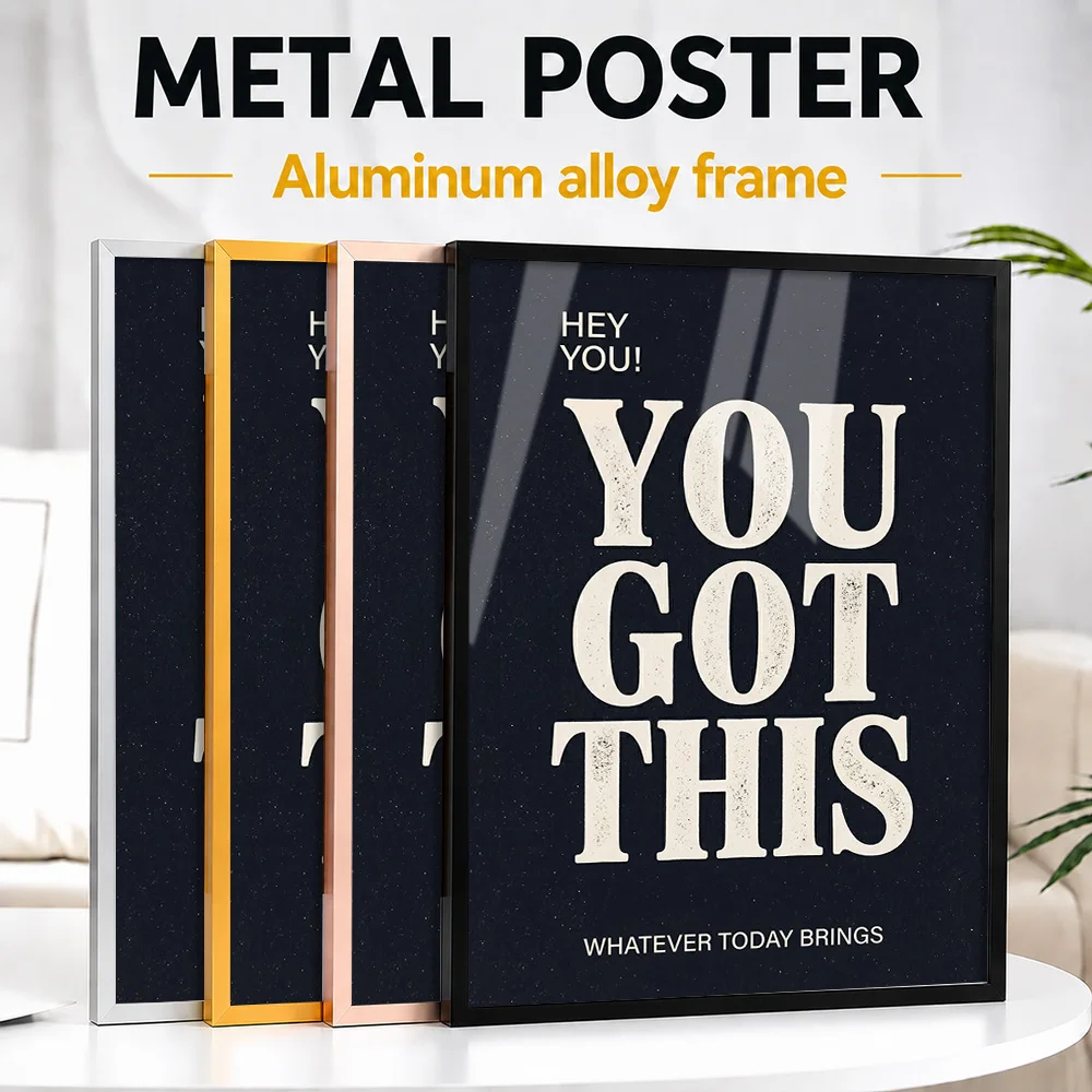 You Got This Inspirational Text Framed Aluminum Metal Poster Customized Bold Typography Wall Art Ideal For Office Or Leader Gift
