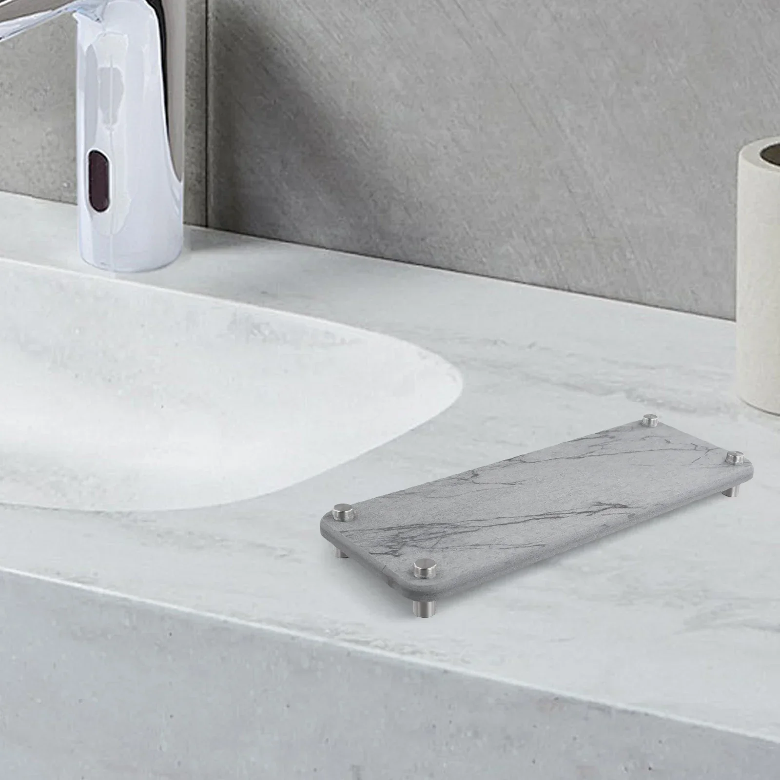 Bathroom Caddy Diatomaceous Tray Home Organization Advanced Diatomaceous Earth Environmentally Conscious For Toiletries