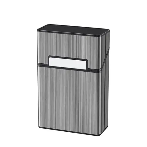 Brushed Pure Cigarette Box 20 Packed Coarse Cigarette Box Waterproof and Moisture-proof Portable Sealed Cigarette Box for Men