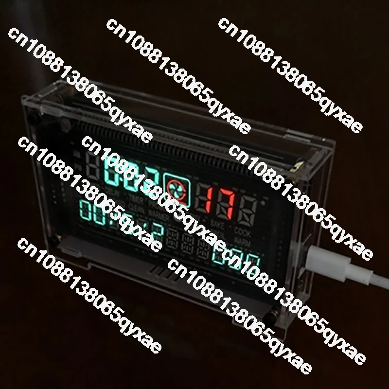 Creative Glass Gift Desktop VFD Clock VFD DIY Kit BoyFriend Gift Digital LED Clock Creative Home Clock Ambient Light VFD Screen