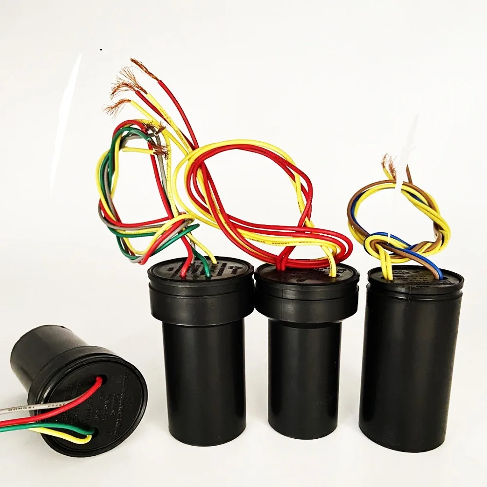 CBB60 dual cylinder semi-automatic washing machine starting capacitor four wires 7+3uf 450V