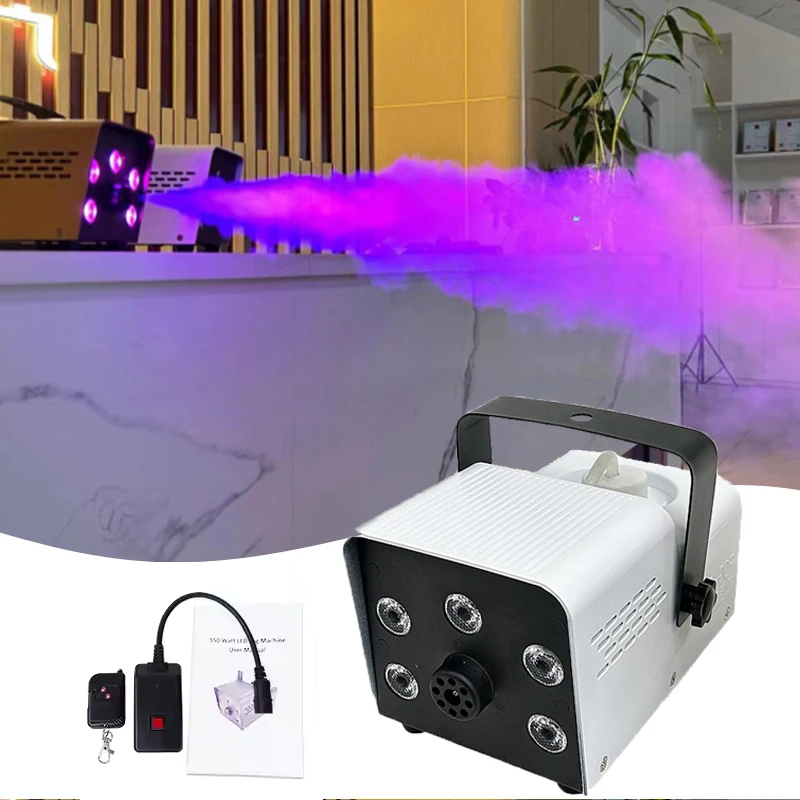 LightEmitting Diode Light 550W Mini Smoke Machine Wedding Party Stage DJ Disco Remote Control Smoke Machine Dry Ice Product Type