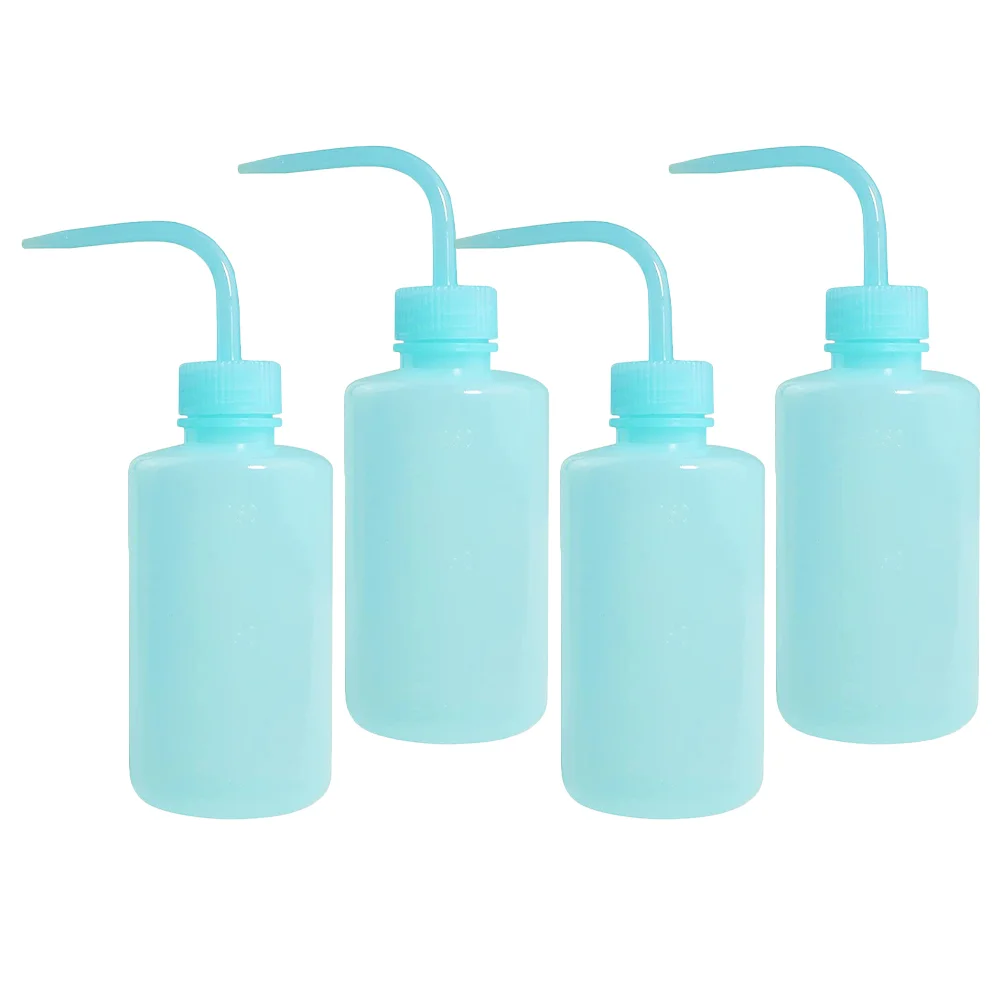 4 Pcs Elbow Cleaning Bottle Lab Wash Bottles Squeeze Sauce Lash Dish Cleaner Washed