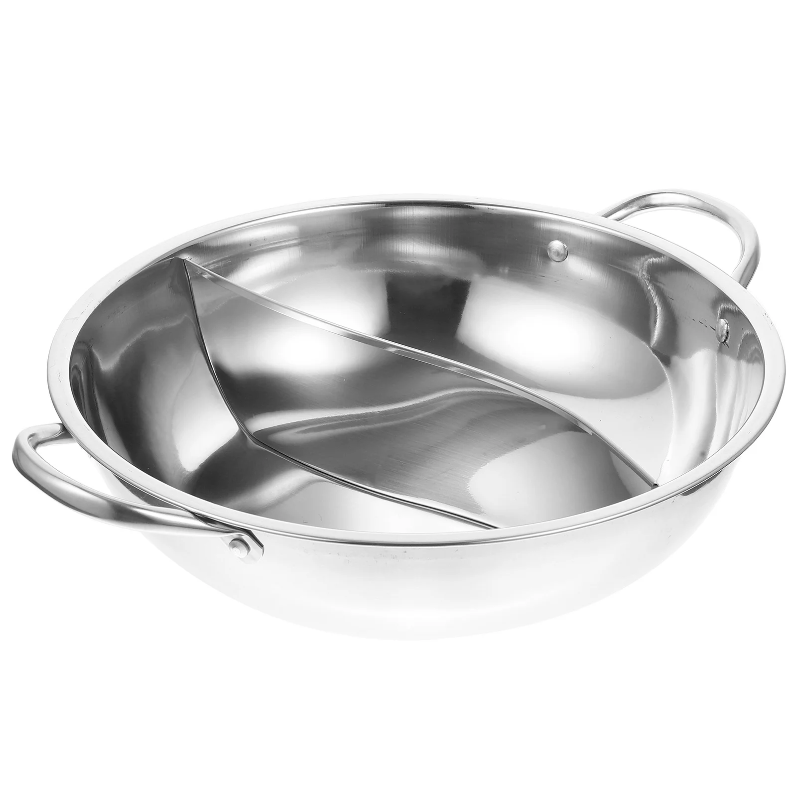 

Stainless Steel Divided Hot Pot Cooker Two Flavor Pan Kitchen Essentials Thickened Hot Pot Kitchen Supply