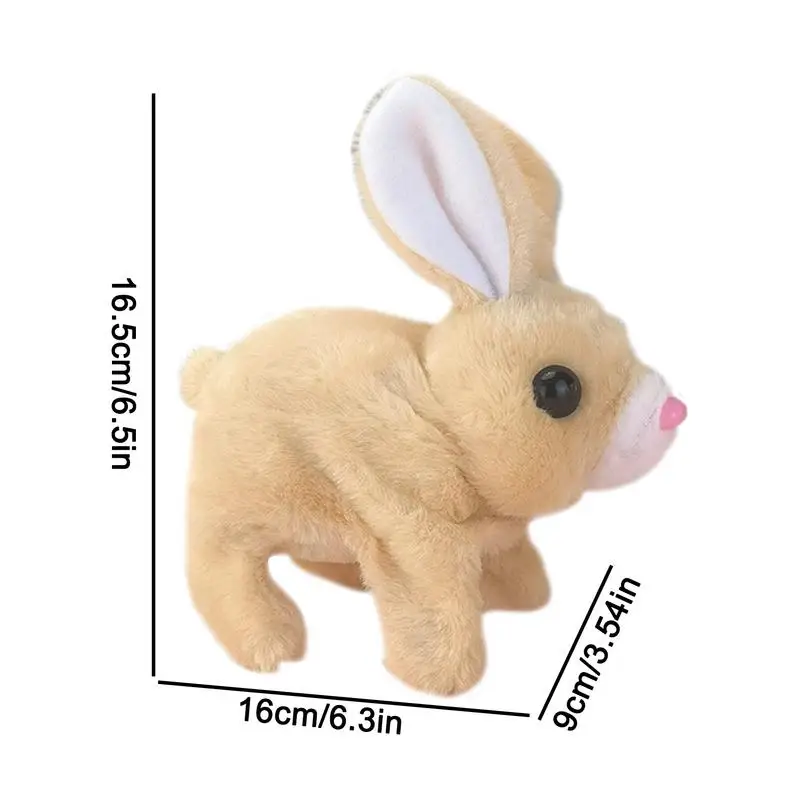 リアルな電気ウサギのおもちゃ,かわいいぬいぐるみ,インタラクティブな教育玩具