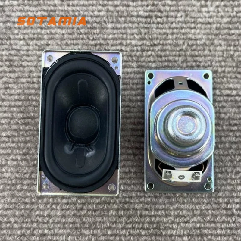 SOTAMIA 2Pcs Rectangular Speaker 4 Ohm 10W Long Stroke Runway Type Audio HIFI Loudspeaker 80x45 for JBL FLIP Bluetooth Speaker